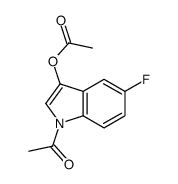 (1-acetyl-5-fluoroindol-3-yl) acetate Structure