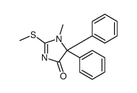 1-methyl-2-methylsulfanyl-5,5-diphenylimidazol-4-one结构式