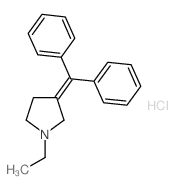 Pyrrolidine,3-(diphenylmethylene)-1-ethyl-, hydrochloride (1:1) Structure