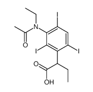 2-[3-[acetyl(ethyl)amino]-2,4,6-triiodophenyl]butanoic acid结构式