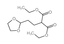 Propanedioicacid, 2-[2-(1,3-dioxolan-2-yl)ethyl]-, 1,3-diethyl ester Structure
