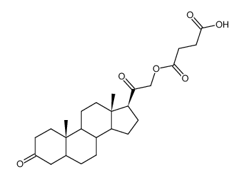 21-Hydrogensuccinoyloxy-3,20-dioxo-pregnan Structure