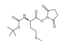 Boc-D-蛋氨酸N-羟基琥珀酰亚胺酯结构式