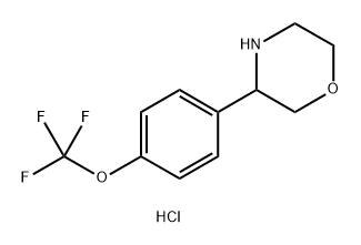 3-(4-(三氟甲氧基)苯基)吗啉盐酸盐结构式