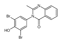 3-(3,5-dibromo-4-hydroxyphenyl)-2-methylquinazolin-4-one结构式