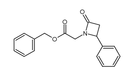 benzyl (RS)-2-(2-oxo-4-phenylazetidin-1-yl)acetate结构式