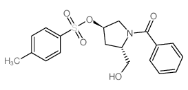 (2S,4R)-4-对甲苯磺酰氧基-1-苯甲酰基吡咯烷-2-甲醇结构式