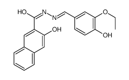 N'-(3-ethoxy-4-hydroxybenzylidene)-3-hydroxy-2-naphthohydrazide结构式
