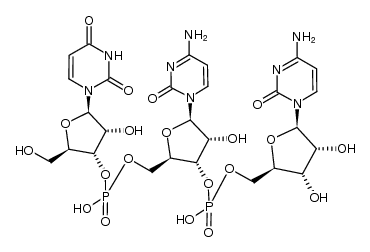cytidylyl-(5'→3')-cytidylyl-(5'→3')-uridine结构式