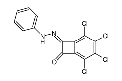 2,3,4,5-Tetrachloro-8-(phenyl-hydrazono)-bicyclo[4.2.0]octa-1,3,5-trien-7-one结构式
