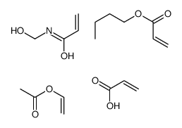 butyl prop-2-enoate,ethenyl acetate,N-(hydroxymethyl)prop-2-enamide,prop-2-enoic acid结构式