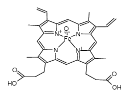iron(II) protoporphyrin IX:CO Structure