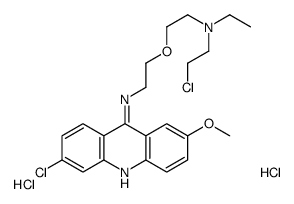 2-chloroethyl-[2-[2-[(6-chloro-2-methoxyacridin-9-yl)azaniumyl]ethoxy]ethyl]-ethylazanium,dichloride Structure