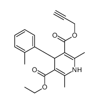 3-O-ethyl 5-O-prop-2-ynyl 2,6-dimethyl-4-(2-methylphenyl)-1,4-dihydropyridine-3,5-dicarboxylate结构式