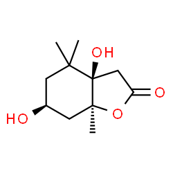 2(3H)-Benzofuranone, hexahydro-3a,6-dihydroxy-4,4,7a-trimethyl-, (3aR,6S,7aS)-rel-(+)- (9CI) Structure