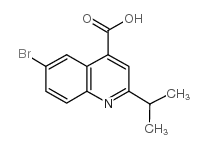 6-溴-2-异丙基喹啉-4-羧酸结构式