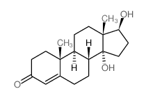 14alpha,17beta-Dihydroxyandrost-4-en-3-one结构式