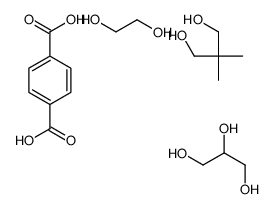 1,4-苯二甲酸与2,2-二甲基-1,3-丙二醇、1,2-乙二醇和1,2,3-丙三醇的聚合物结构式