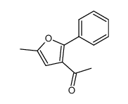 3-acetyl-5-methyl-2-phenylfuran Structure