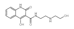 4-羟基-2-氧代-1,2-二氢喹啉-3-羧酸 [2-(2-羟基-乙氨基)-乙基]-胺结构式