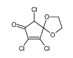 6,8,9-trichloro-1,4-dioxaspiro[4.4]non-8-en-7-one结构式