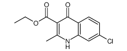 ETHYL 7-CHLORO-4-HYDROXY-2-METHYLQUINOLINE-3-CARBOXYLATE结构式