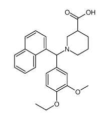 1-[(4-ethoxy-3-methoxyphenyl)-naphthalen-1-ylmethyl]piperidine-3-carboxylic acid Structure