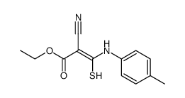 2-cyano-N-p-tolyl-3-thio-malonamic acid ethyl ester Structure