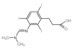 3-[[(dimethylamino)methylene]amino]-3-(2,4,6-triiodophenyl)propionic acid Structure