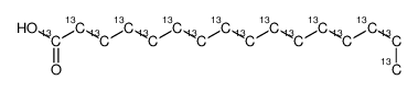 棕榈酸-13C16结构式
