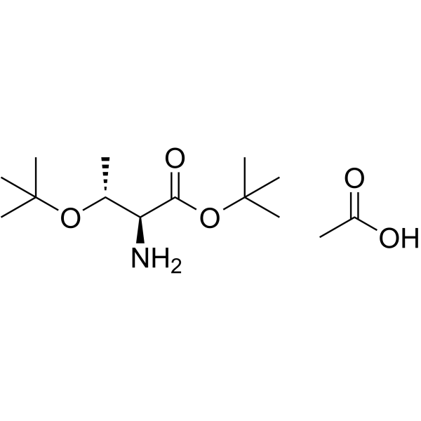 O-叔丁基-L-苏氨酸叔丁酯乙酸盐结构式