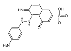 6-amino-5-[(4-aminophenyl)azo]-4-hydroxynaphthalene-2-sulphonic acid结构式