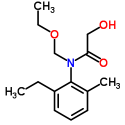 N-(ethoxymethyl)-N-(2-ethyl-6-methyl-phenyl)-2-hydroxy-acetamide Structure