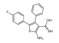 2-amino-5-(4-fluorophenyl)-4-phenylthiophene-3-carboxamide结构式