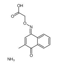 2-[(Z)-(3-methyl-4-oxonaphthalen-1-ylidene)amino]oxyacetic acid Structure