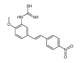 [2-methoxy-5-[2-(4-nitrophenyl)ethenyl]phenyl]thiourea Structure