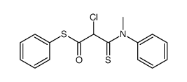 2-chloro-N-methyl-N-phenyl-1,3-dithio-malonamic acid S-phenyl ester结构式