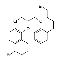 1-(4-bromobutyl)-2-[1-[2-(4-bromobutyl)phenoxy]-3-chloropropan-2-yl]oxybenzene Structure
