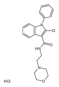 2-Chloro-1-phenyl-1H-indole-3-carboxylic acid (2-morpholin-4-yl-ethyl)-amide; hydrochloride Structure