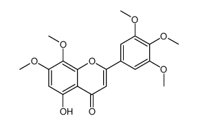 5-hydroxy-7,8,3',4',5'-pentamethoxyflavone Structure