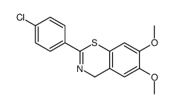2-(4-chlorophenyl)-6,7-dimethoxy-4H-1,3-benzothiazine结构式