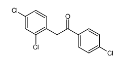 1-(4-氯苯基)-2-(2,4-二氯苯基)乙酮结构式