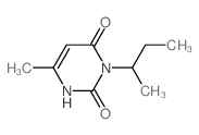 2,4(1H,3H)-Pyrimidinedione,6-methyl-3-(1-methylpropyl)- Structure