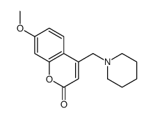 7-methoxy-4-(piperidin-1-ylmethyl)chromen-2-one Structure