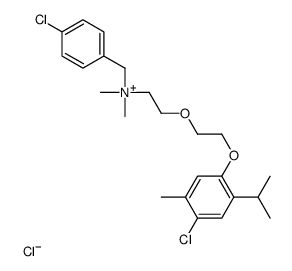2-[2-(4-chloro-5-methyl-2-propan-2-ylphenoxy)ethoxy]ethyl-[(4-chlorophenyl)methyl]-dimethylazanium,chloride Structure