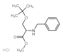 (S)-METHYL 2-(BENZYLAMINO)-3-(TERT-BUTOXY)PROPANOATE HYDROCHLORIDE structure
