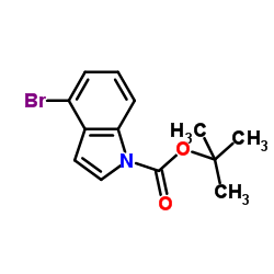 4-溴吲哚-1-羧基酸叔-丁基酯结构式