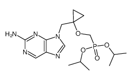 diisopropyl ({1-[(2-amino-9H-purin-9-yl)methyl]cyclopropyl}oxy)methylphosphonate结构式