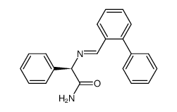 (2R)-2-{[(E)-(1,1'-biphenyl)-2-ylmethylidene]amino}-2-phenylethanamide结构式