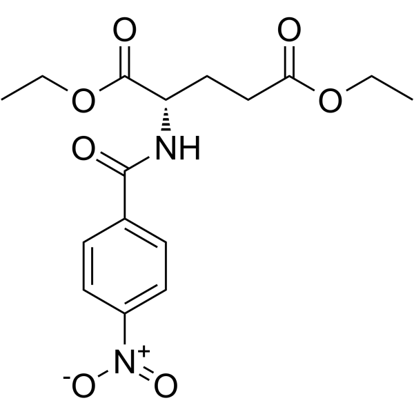 N-(4-硝基苯甲酰基)-L-谷氨酸二乙酯结构式